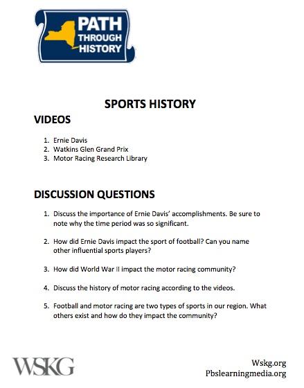 sports history assignments