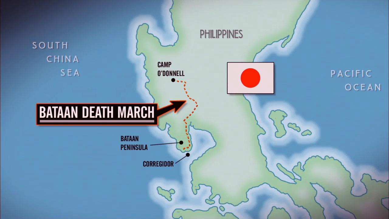 bataan death march map Bataan Death March Pbs Learningmedia bataan death march map