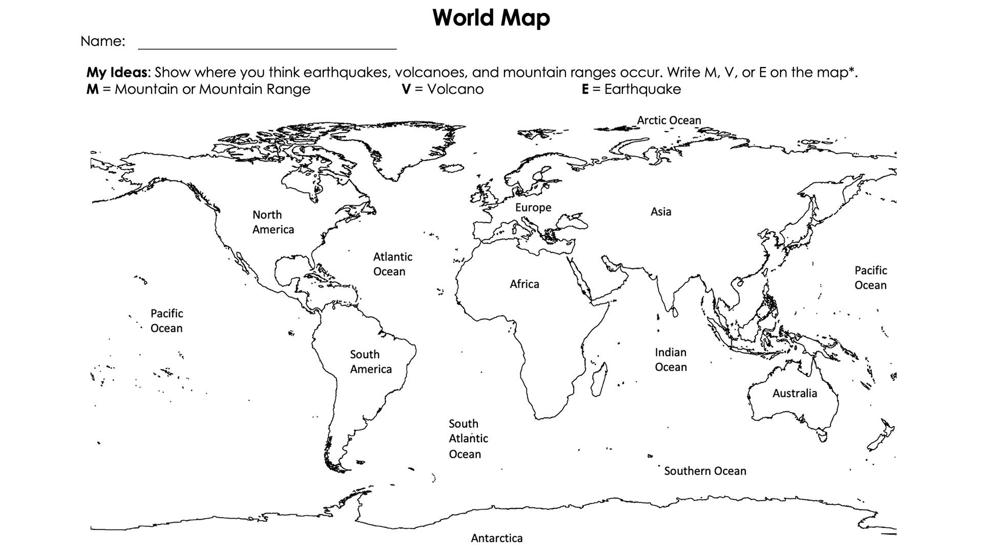 earthquakes and volcanoes map