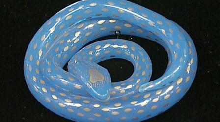 Video thumbnail: Antiques Roadshow Appraisal: Blue Opaline Snake Paperweight, ca. 1850