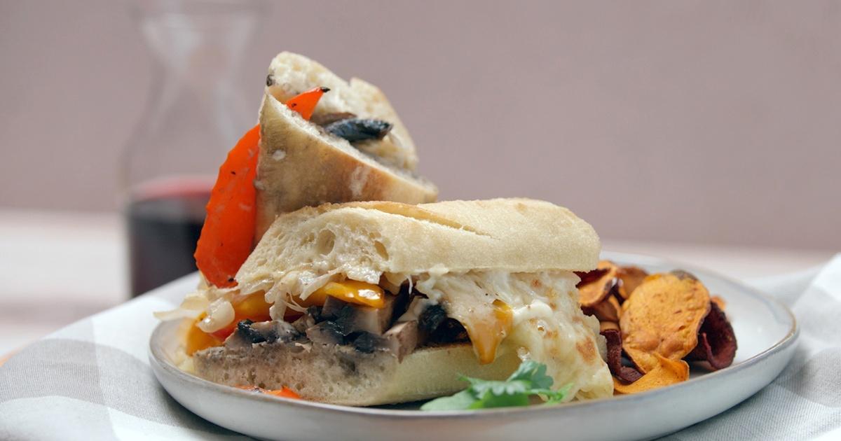 UnWine'd Portobello & Bell Pepper French Dip Sandwiches Season 4