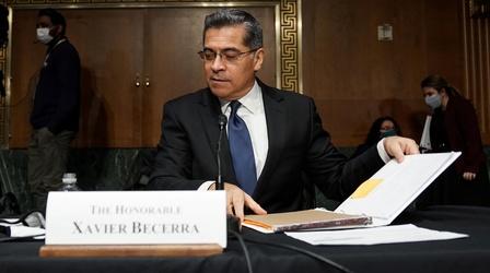 Video thumbnail: PBS NewsHour Sec. Becerra says Biden to build on 'Obamacare'