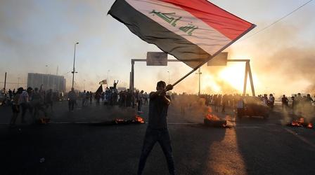 Video thumbnail: PBS NewsHour Iraqi protesters' rage challenges government