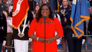 Angel Blue Performs the National Anthem