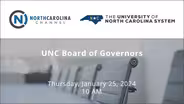1/25/2024: UNC Board of Governors Meeting