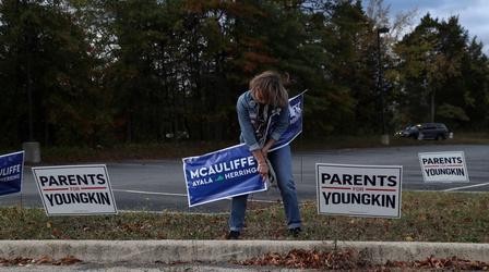 Video thumbnail: PBS NewsHour McAuliffe, Youngkin race may be decided by education views