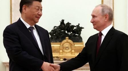 Video thumbnail: PBS NewsHour Chinese President visits Putin amid increase in cooperation