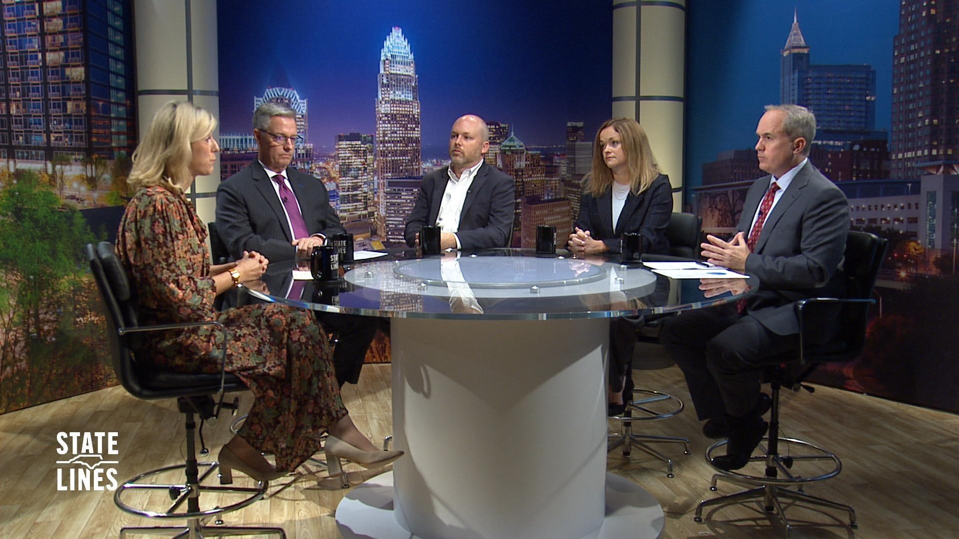 Host of State Lines, Kelly McCullen and panelists.