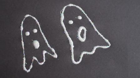 Video thumbnail: Crafts for Kids Glitter Glue Ghost Art