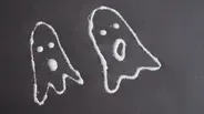 Glitter Glue Ghost Art