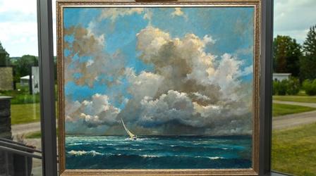 Appraisal: Eric Sloane Sea & Sky — Squall Line Oil, ca. 1950