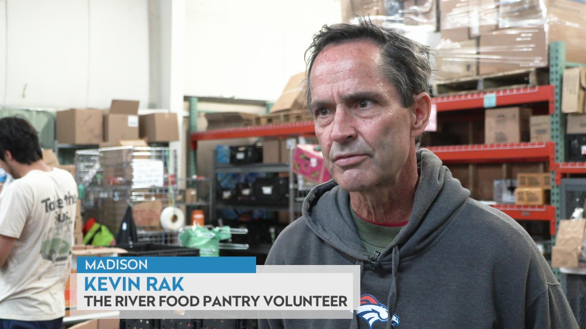 Kevin Rak on higher need at the River Food Pantry in Madison