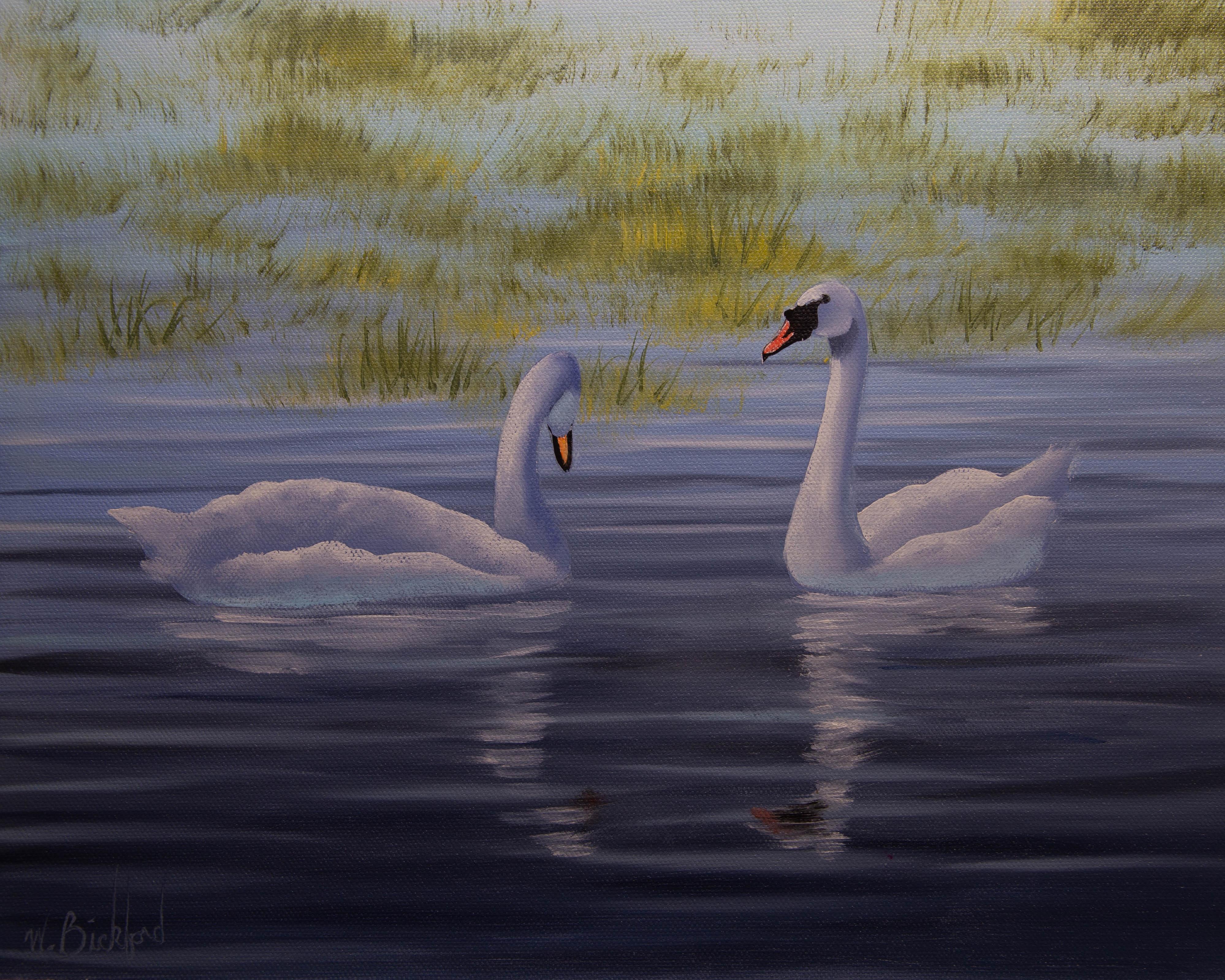 Swan Duet (Part 2), Painting with Wilson Bickford