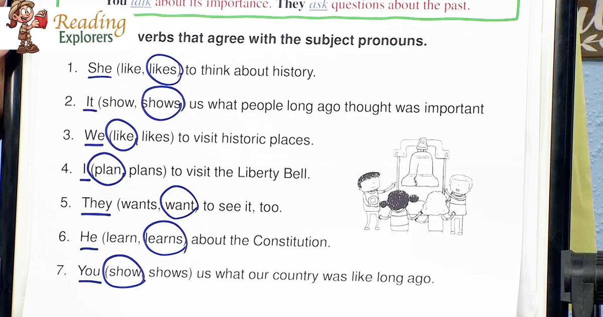 Reading Explorers 2365 Practicing Pronounverb Agreement Season 3