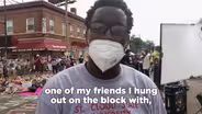 Talking to Protesters at 38th and Chicago