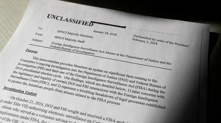 Video thumbnail: PBS NewsHour Republicans charge bias in contentious memo on Russia probe