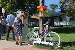 Family and friends create ghost bike for Steve Perkins