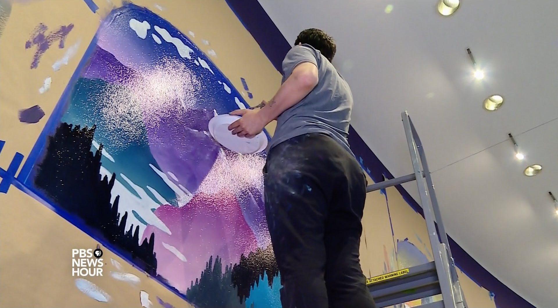 Artist puts time in perspective by painting sun's cycle
