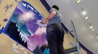 Artist puts time in perspective by painting sun's cycle