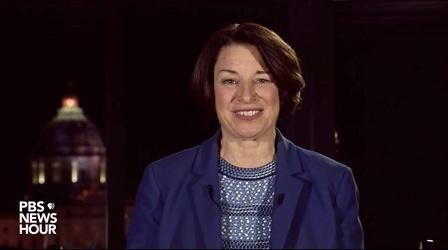 Video thumbnail: PBS NewsHour Sen. Amy Klobuchar’s full speech | 2020 DNC Night 1