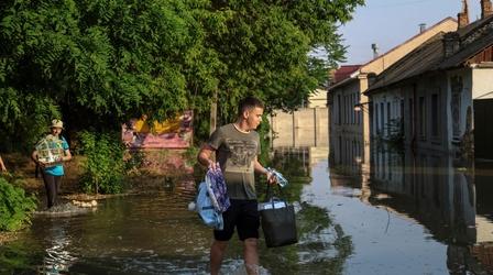 Video thumbnail: PBS NewsHour Potential humanitarian crisis following Ukraine dam breach