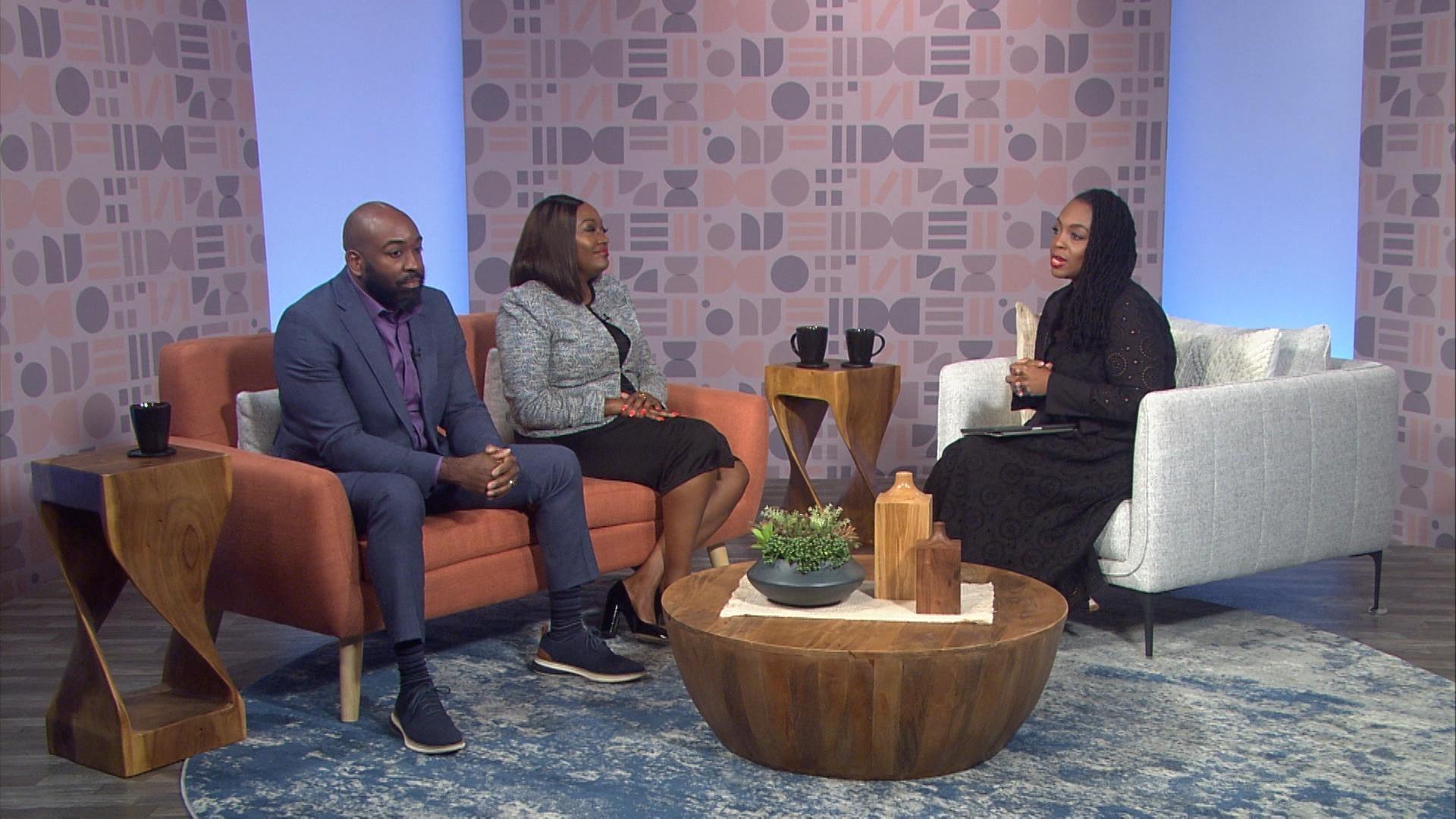 Host of Black Issues Forum Kenia Thompson and guests.