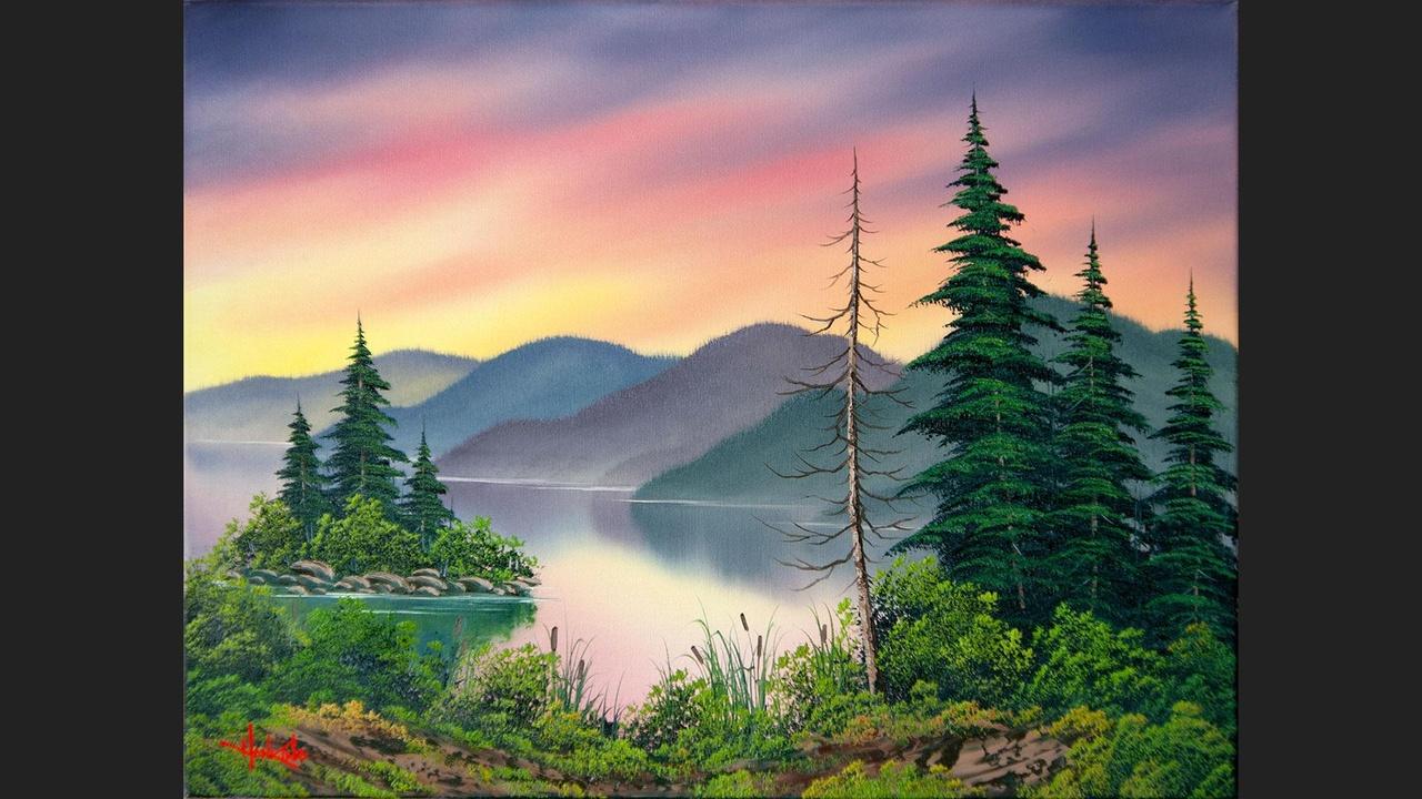The Joy of Painting with Nicholas Hankins: Bob Ross' Unfinished Season | Lakeside Sunset