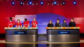 Video thumbnail: High School Quiz Show Quarterfinal #3: Andover vs. Newton North (911)