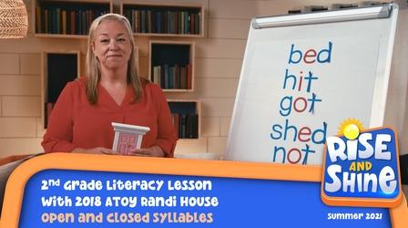 Video thumbnail: Rise and Shine Literacy Randi House Open and Closed Syllables