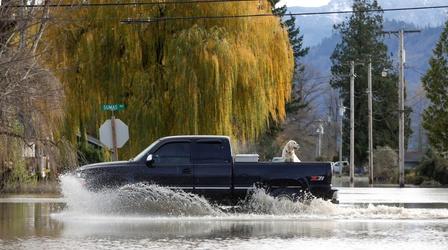 Video thumbnail: PBS NewsHour Heavy rains flood, isolate parts of U.S. Pacific Northwest