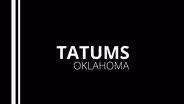 Tatums, OK