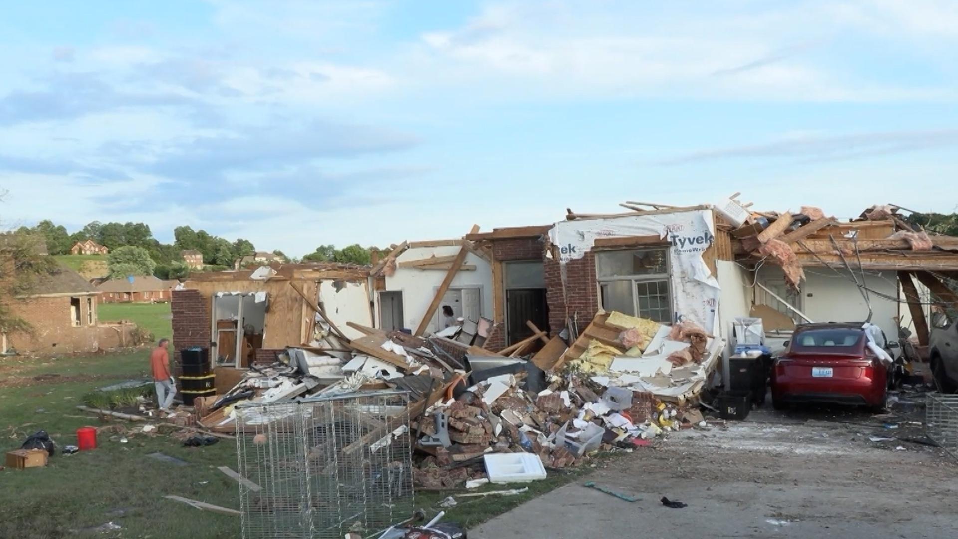 State Sen. Brandon Storm Surveys Tornado Damage