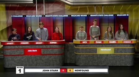 Video thumbnail: Granite State Challenge Wildcard Game 1 - John Stark vs. Newfound