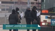 Migrants Use CTA Buses as Temporary Shelter at Landing Zone