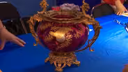 Appraisal: Moser Cranberry Glass Vase, ca. 1920