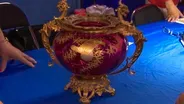 Appraisal: Moser Cranberry Glass Vase, ca. 1920
