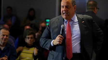 Video thumbnail: PBS NewsHour Chris Christie positions himself as alternative to Trump