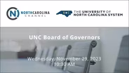 11/29/2023: UNC Board of Governors Meeting