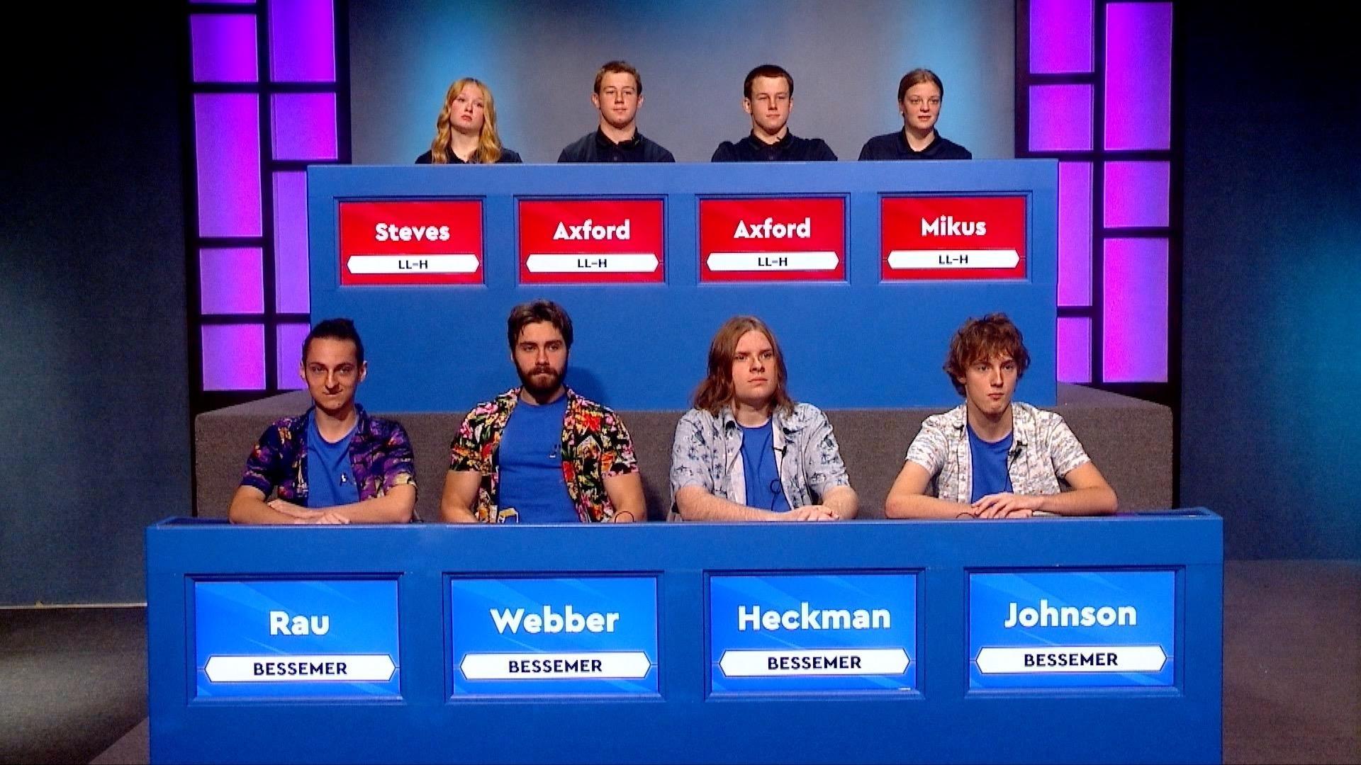 Lake Linden-Hubbell meets Bessemer in this initial round of WNMU-TV's quiz tournament.