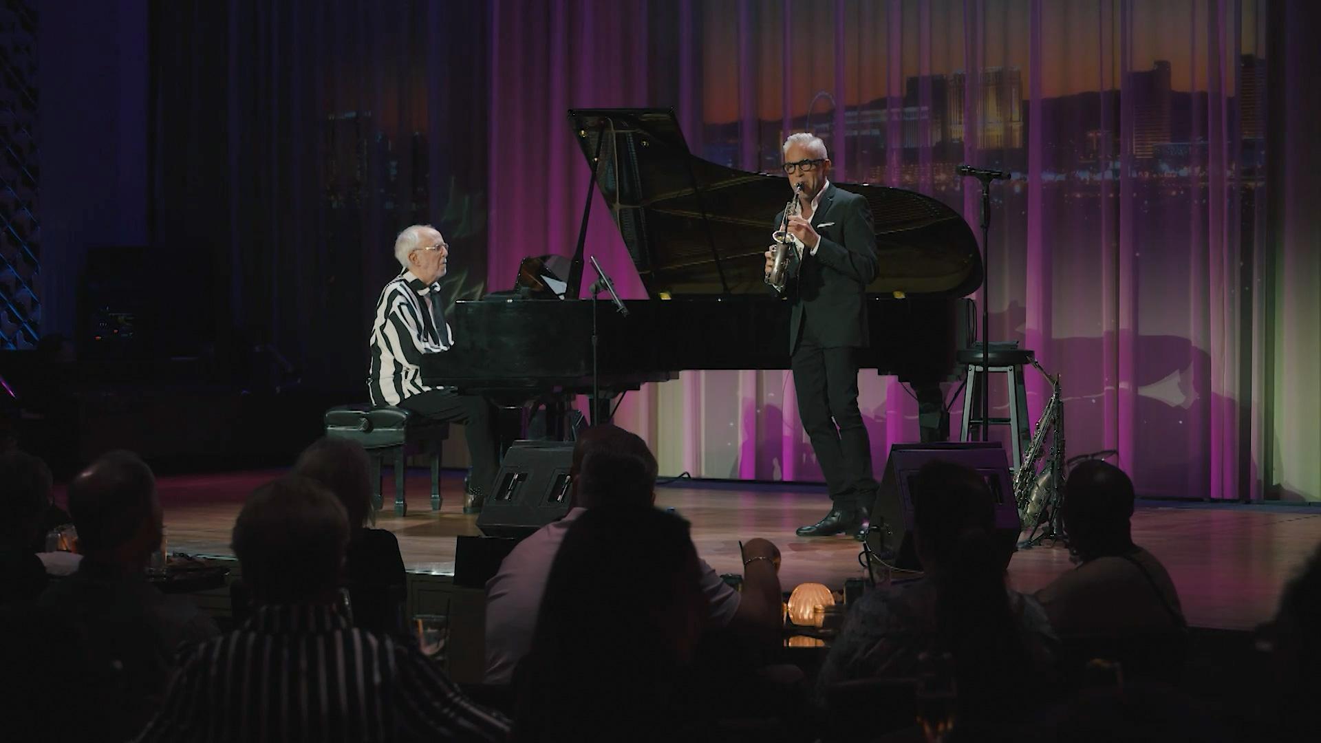 Jazz musicians Bob James and Dave Koz play original music at Myron’s at the Smith Center.