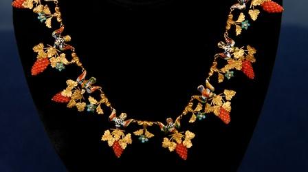 Video thumbnail: Antiques Roadshow Appraisal: Enamel, Coral, Turquoise & Pearl Necklace