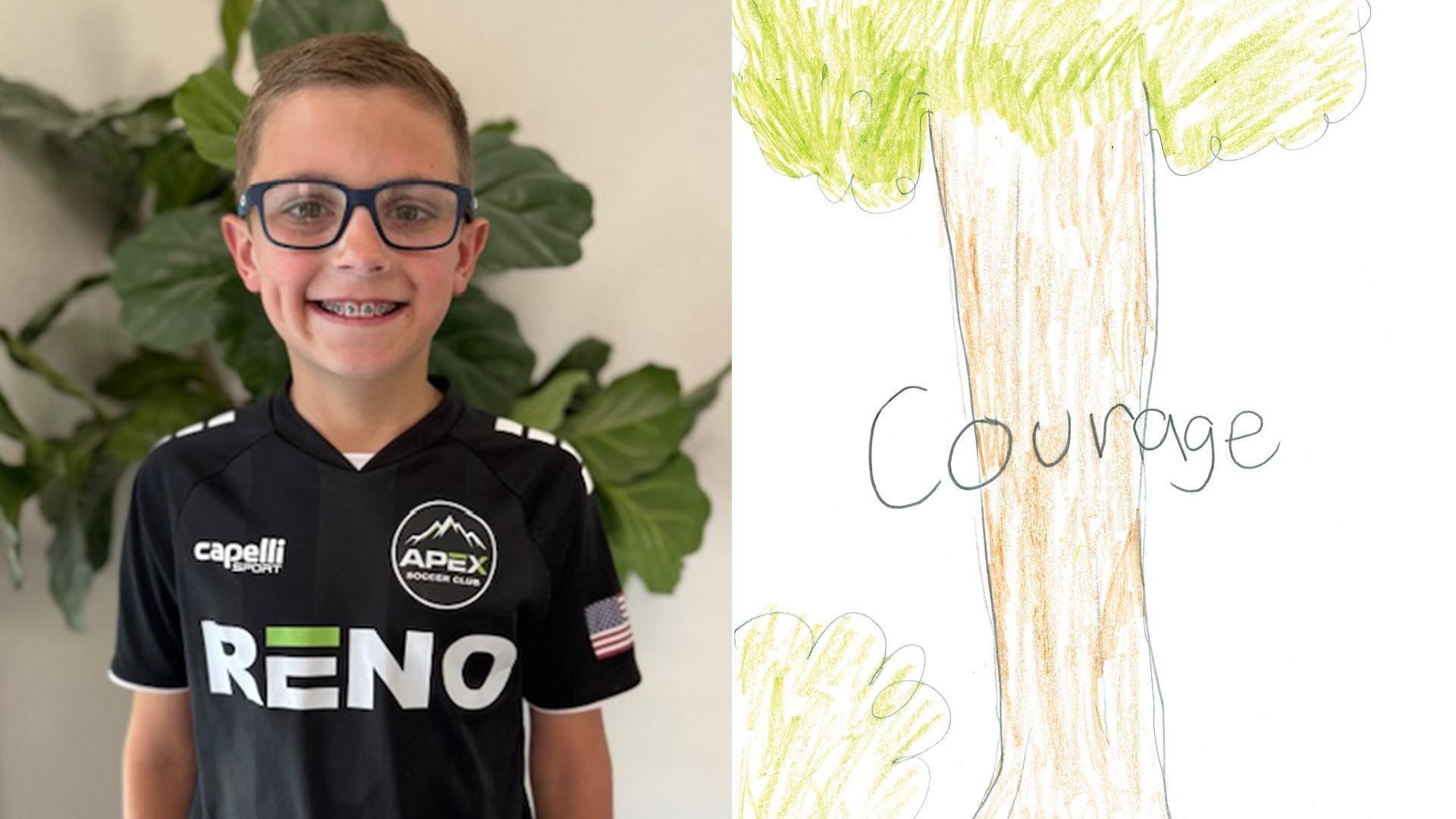 2nd Place in the Third Grade level: “Courage” by Grant, Roy Gomm Elementary School