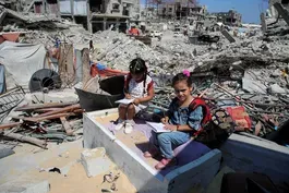 Teachers work to educate Gazan children in makeshift schools