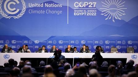 Video thumbnail: PBS NewsHour News Wrap: COP27 nations near deal for climate disaster fund