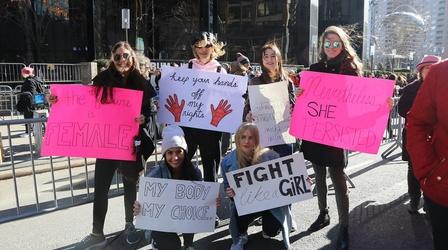 Video thumbnail: PBS NewsHour One year into Trump’s term, the Women’s March returns