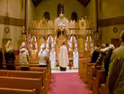 Donations and prayers at Ukrainian Orthodox church, Clifton