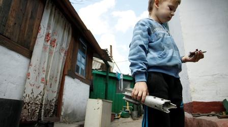 Video thumbnail: PBS NewsHour School children are targets in the war in Eastern Ukraine