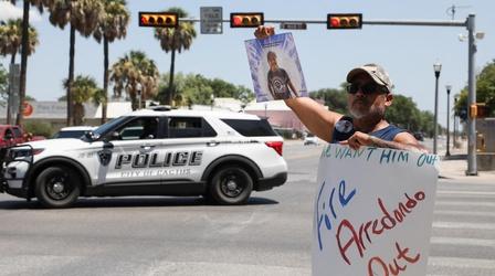 Video thumbnail: PBS NewsHour News Wrap: Uvalde schools police chief leaves city council