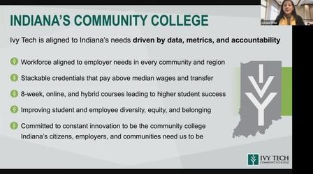 Video thumbnail: Evansville Rotary Club Regional Voices: Daniela Vidal, Ivy Tech Community College