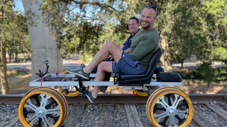 Video thumbnail: Rob on the Road River Fox Train Railbikes